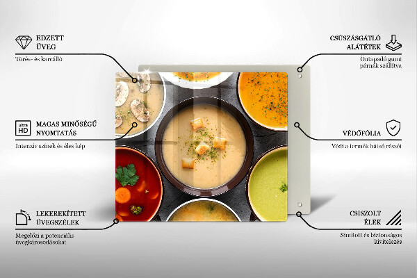 Osłona ściany nad kuchenką Kolorowe zupy