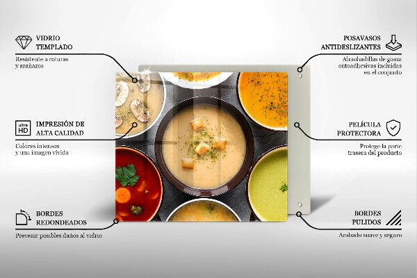 Osłona ściany nad kuchenką Kolorowe zupy