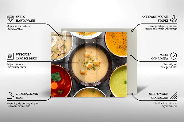 Osłona ściany nad kuchenką Kolorowe zupy