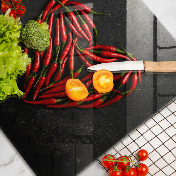 Płyta ochronna na kuchenkę Papryki chili serce