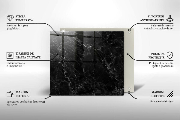 Płyta ochronna na kuchenkę Elegancki marmur