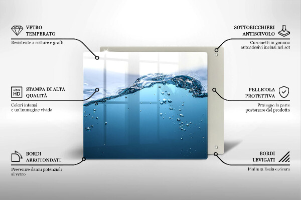 Osłona ściany przy kuchence gazowej Błękitna woda