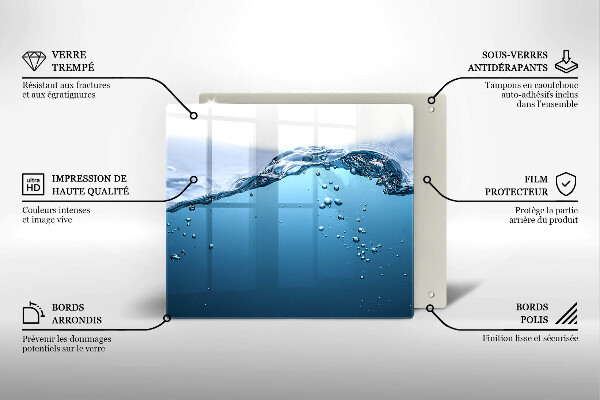 Osłona ściany przy kuchence gazowej Błękitna woda