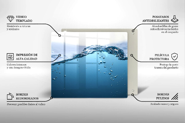 Osłona ściany przy kuchence gazowej Błękitna woda