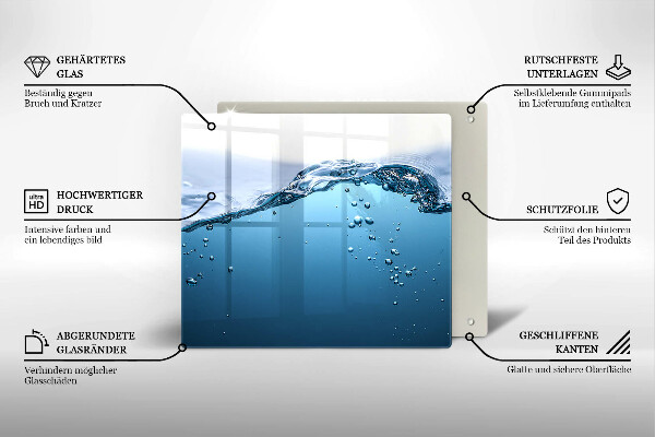 Osłona ściany przy kuchence gazowej Błękitna woda