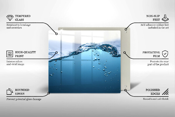 Osłona ściany przy kuchence gazowej Błękitna woda