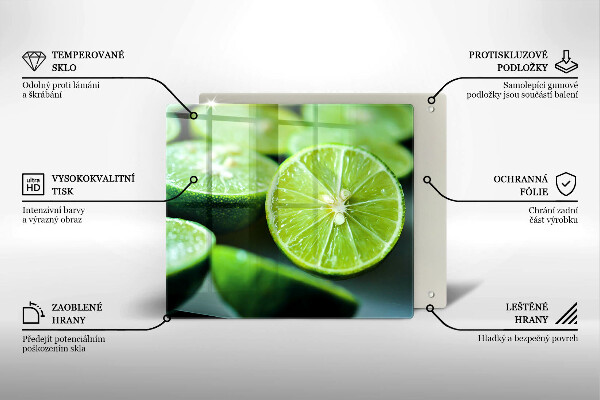 Osłona ściany przy kuchence gazowej Cytrusy limonki