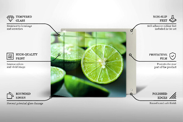 Osłona ściany przy kuchence gazowej Cytrusy limonki