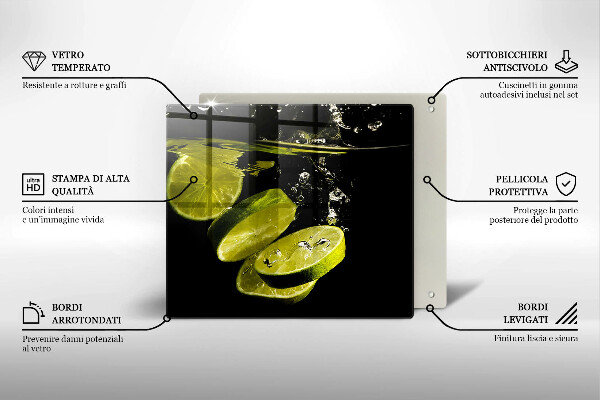 Osłona ściany przy kuchence gazowej Limonki w wodzie