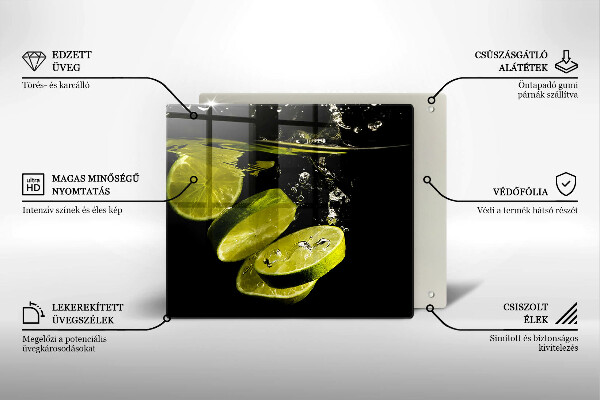 Osłona ściany przy kuchence gazowej Limonki w wodzie