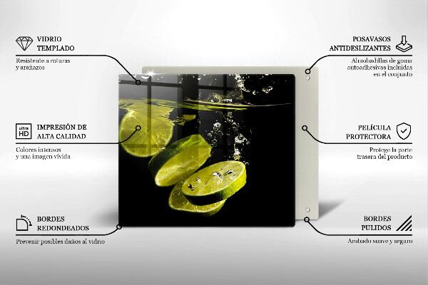 Osłona ściany przy kuchence gazowej Limonki w wodzie