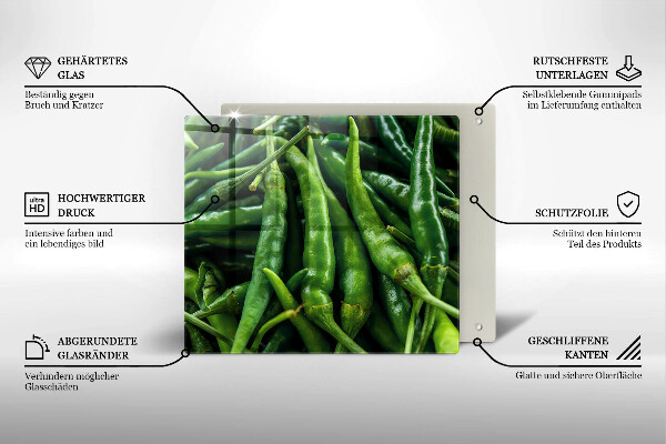 Osłona ściany przy kuchence gazowej Strączki groszek