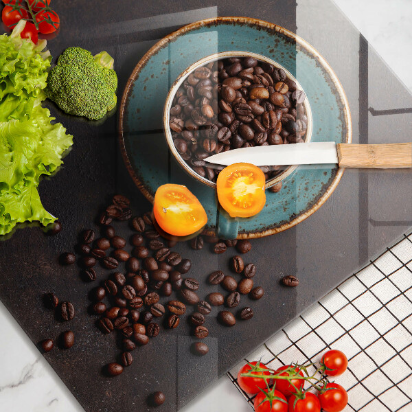 Osłona ściany przy kuchence gazowej Filiżanka ziarna kawy