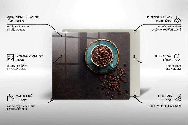 Osłona ściany przy kuchence gazowej Filiżanka ziarna kawy