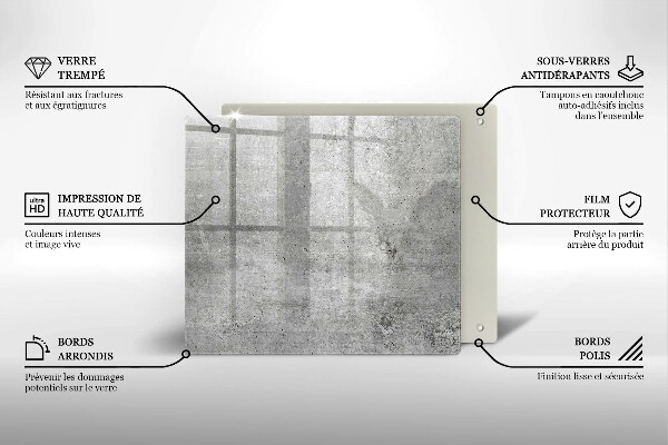 Osłona ściany przy kuchence gazowej Tekstura beton