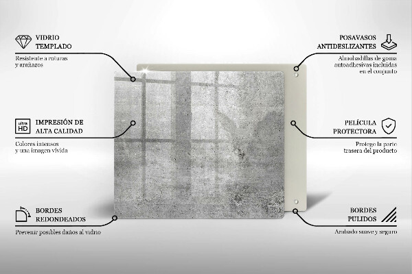 Osłona ściany przy kuchence gazowej Tekstura beton
