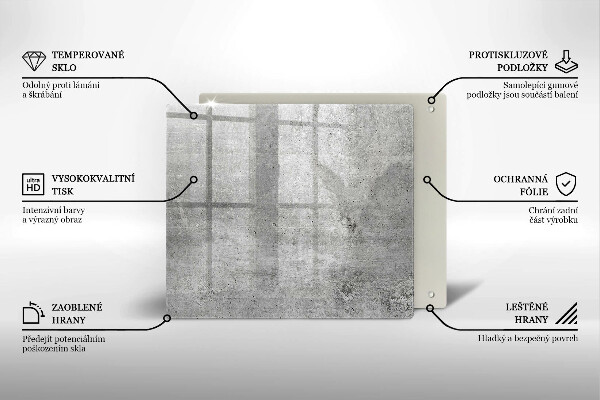 Osłona ściany przy kuchence gazowej Tekstura beton