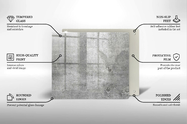 Osłona ściany przy kuchence gazowej Tekstura beton