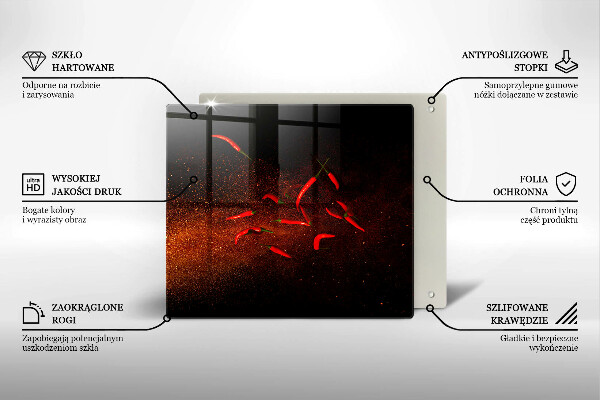 Osłona ściany przy kuchence gazowej Ostre papryczki chili