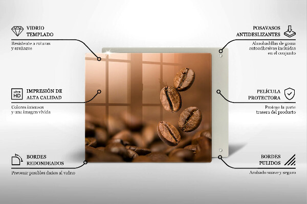 Osłona ściany przy kuchence gazowej Ziarna kawy