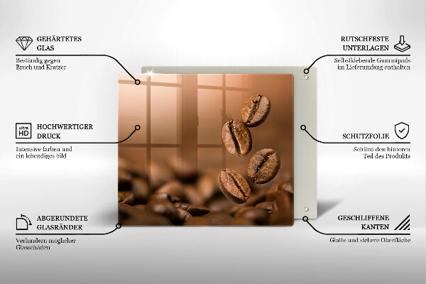 Osłona ściany przy kuchence gazowej Ziarna kawy