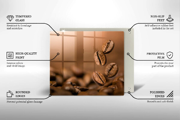 Osłona ściany przy kuchence gazowej Ziarna kawy