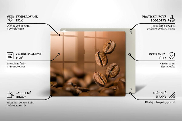 Osłona ściany przy kuchence gazowej Ziarna kawy