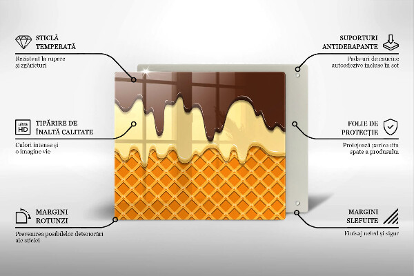 Osłona ściany przy kuchence gazowej Ilustracja lody rożek