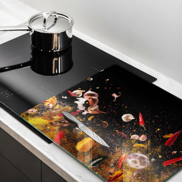 Osłona ściany przy kuchence gazowej Ostre przyprawy