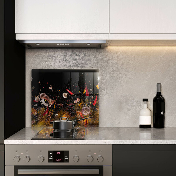 Osłona ściany przy kuchence gazowej Ostre przyprawy