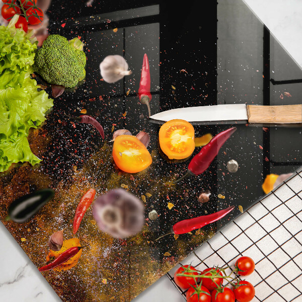 Osłona ściany przy kuchence gazowej Ostre przyprawy