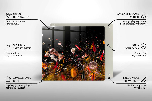 Osłona ściany przy kuchence gazowej Ostre przyprawy