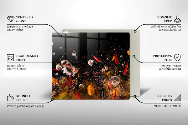 Osłona ściany przy kuchence gazowej Ostre przyprawy