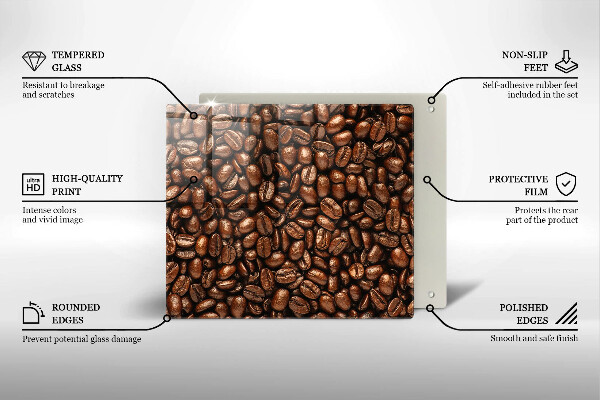 Osłona ściany przy kuchence gazowej Ziarna kawy