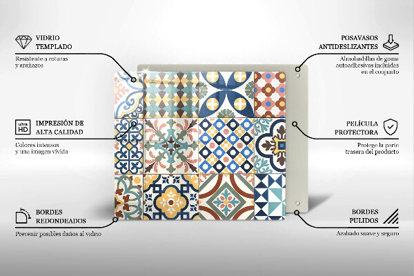 Płyta ochronna na kuchenkę Ozdobne płytki kafelki