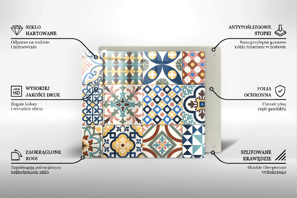 Płyta ochronna na kuchenkę Ozdobne płytki kafelki