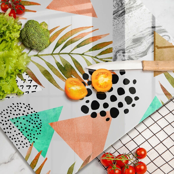 Osłona ściany przy kuchence gazowej Wzór boho liście