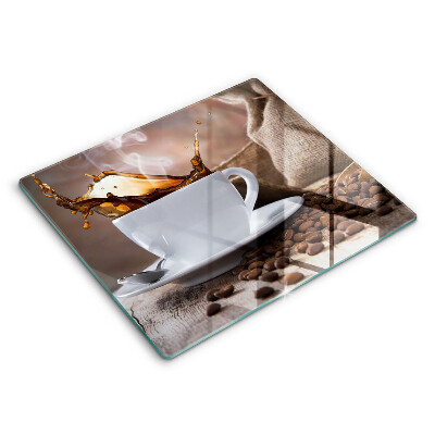 Osłona ściany przy kuchence gazowej Filiżanka i ziarna kawy