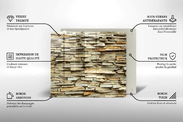 Osłona ściany przy kuchence gazowej Ozdobne kamienie
