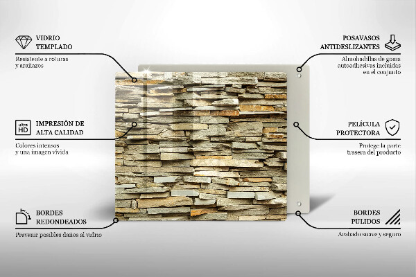 Osłona ściany przy kuchence gazowej Ozdobne kamienie