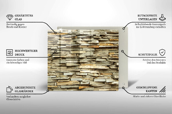 Osłona ściany przy kuchence gazowej Ozdobne kamienie