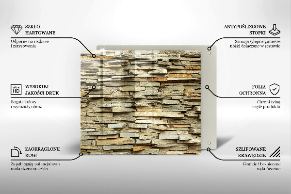 Osłona ściany przy kuchence gazowej Ozdobne kamienie