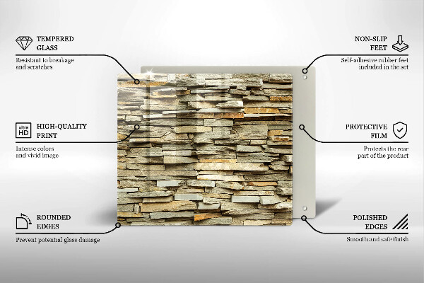 Osłona ściany przy kuchence gazowej Ozdobne kamienie