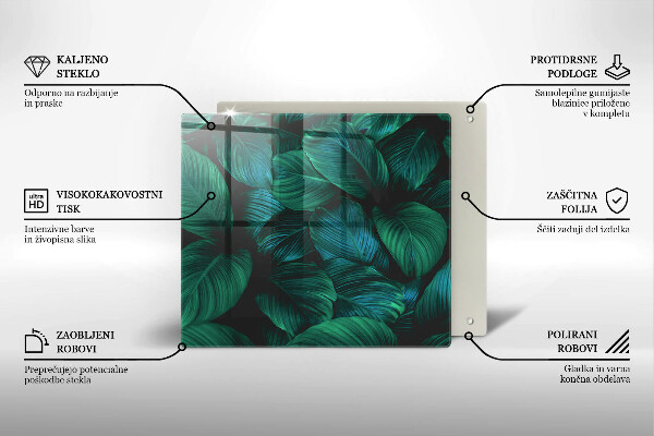 Osłona ściany przy kuchence gazowej Dżungla liście