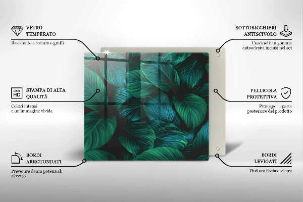 Osłona ściany przy kuchence gazowej Dżungla liście