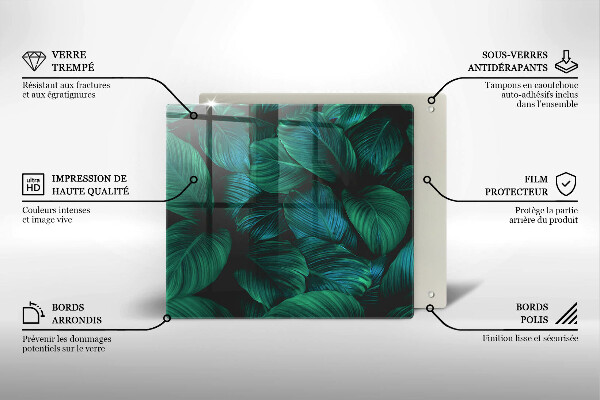 Osłona ściany przy kuchence gazowej Dżungla liście