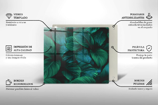 Osłona ściany przy kuchence gazowej Dżungla liście