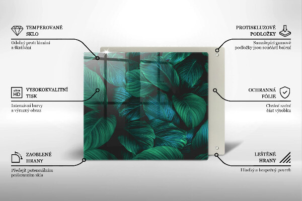 Osłona ściany przy kuchence gazowej Dżungla liście