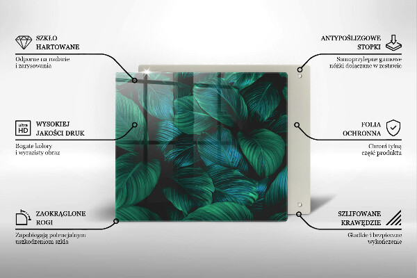 Osłona ściany przy kuchence gazowej Dżungla liście