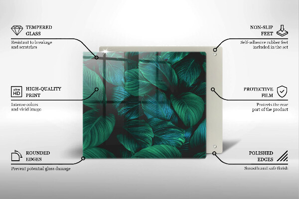 Osłona ściany przy kuchence gazowej Dżungla liście